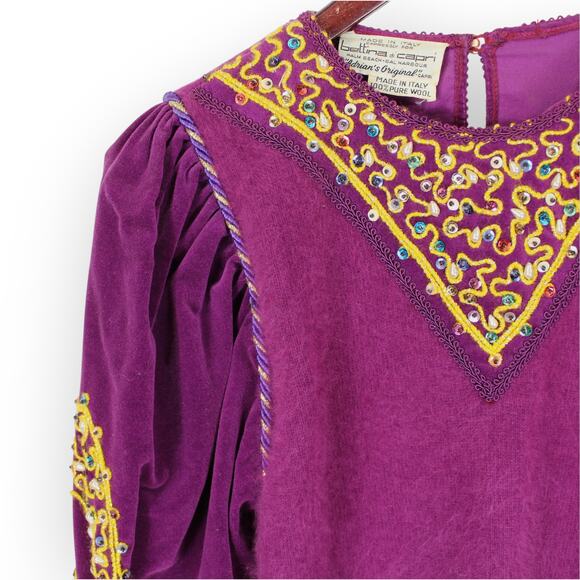 Vintage BettinaDiCapri Adrian'sOriginal Sweater Skirt Set Italy Cashmere Velvet - Picture 11 of 16